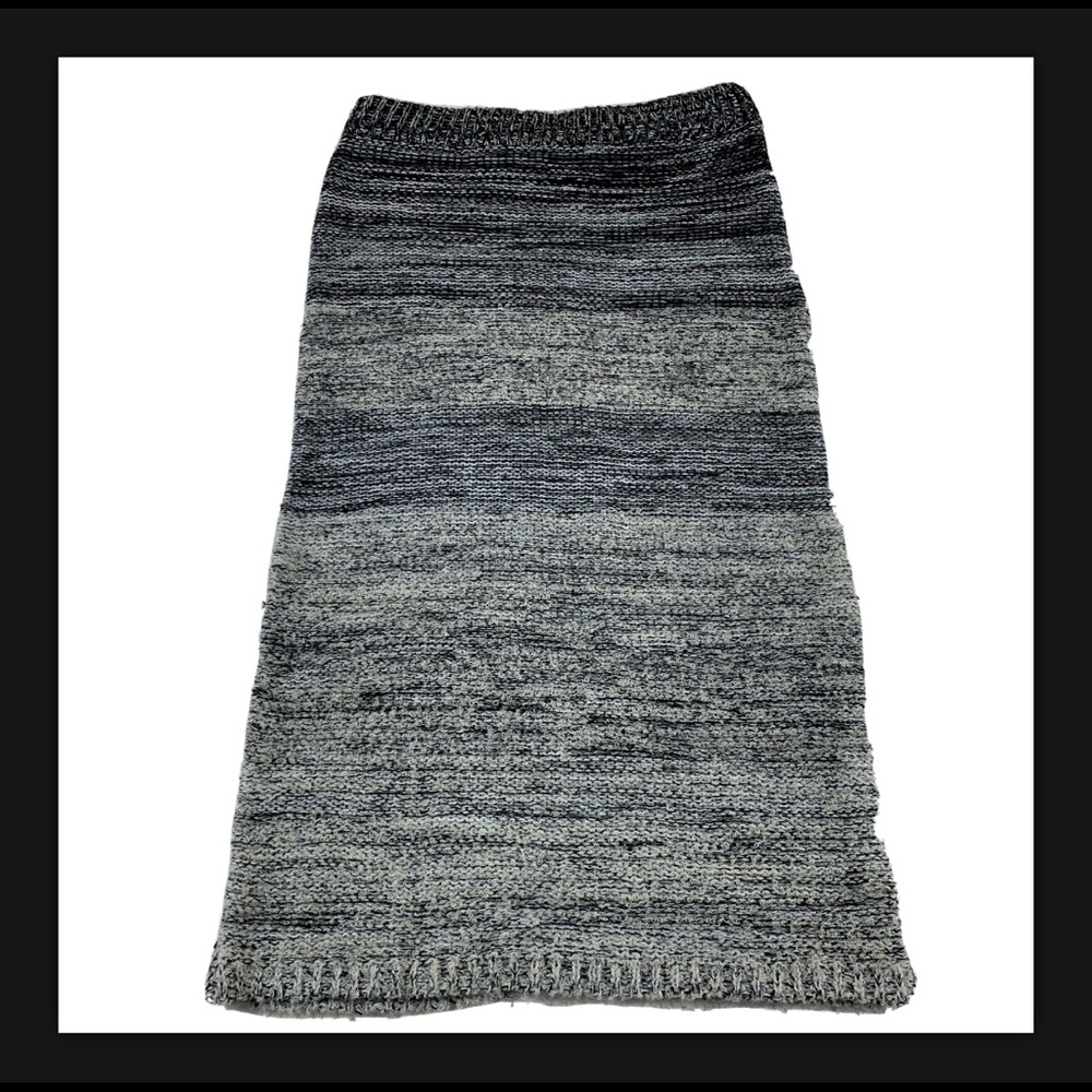 Quinn Long Knit Dress Black Gray Size Small